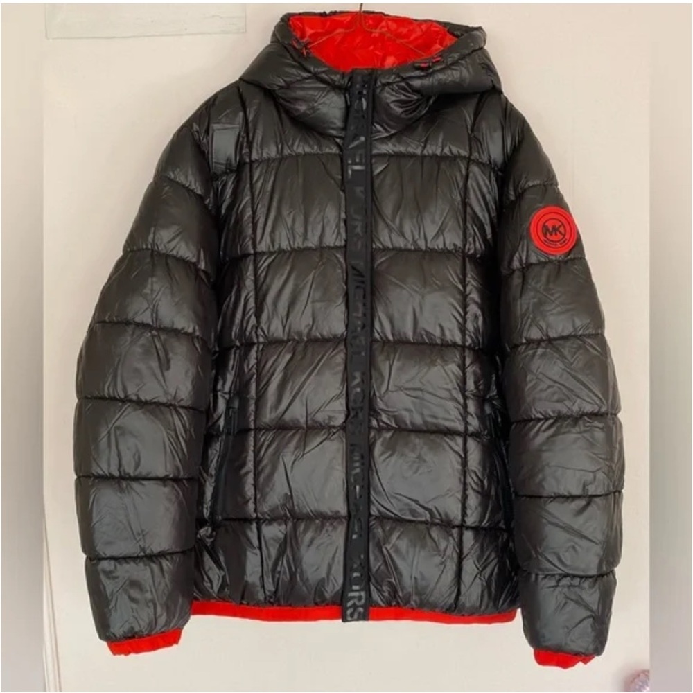 MICHAEL KORS Men's Ripstop Hooded Puffer Jacket In Black